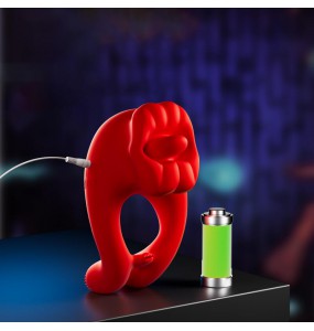 MizzZee - Vermilion Lips Lock Ring (Smart APP Model - Chargeable)